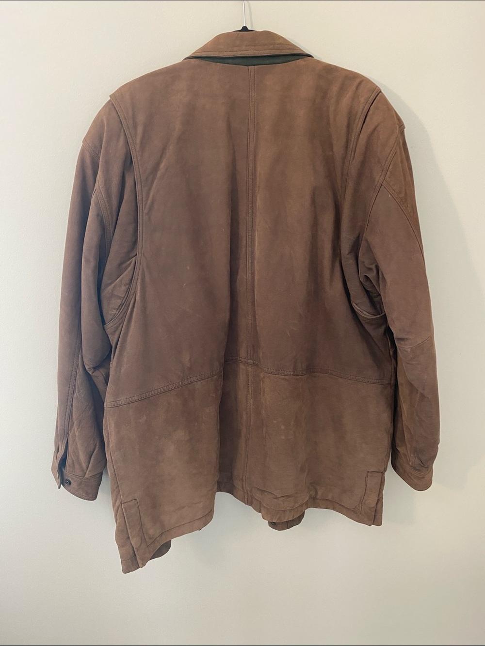 Reed Sportswear Brown Suede Men's Jacket with Plaid Lining - Classic Field Coat - Picture 2 of 7